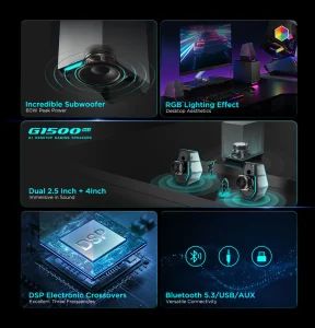 Edifier G1500 MAX 2.1 Gaming Speakers with Subwoofer & RGB - Image 12