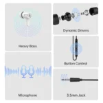 Edifier P205 Wired Earphones with Mic | 8mm Dynamic Bass & CD Texture - Image 7