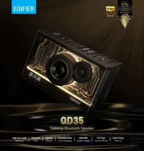 Edifier QD35 Retro Bluetooth Speaker with 35W GaN Fast Charger - Image 2