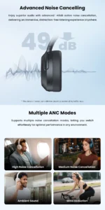Edifier W820NB Plus Noise Cancelling Headphones | 88H Battery - Image 11
