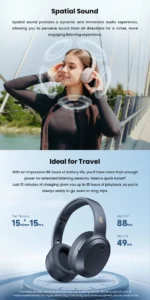 Edifier W820NB Plus Noise Cancelling Headphones | 88H Battery - Image 10