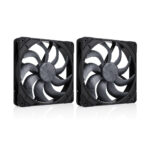 Noctua NF-A14X25 G2 PWM SX2-PP chromax.black Next-Gen Black 140mm Dual Fan Set - Image 4